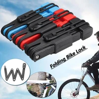 foldable bicycle lock anti theft mtb road cycling password lock high security bike chain lock for bicycle scooter e bike