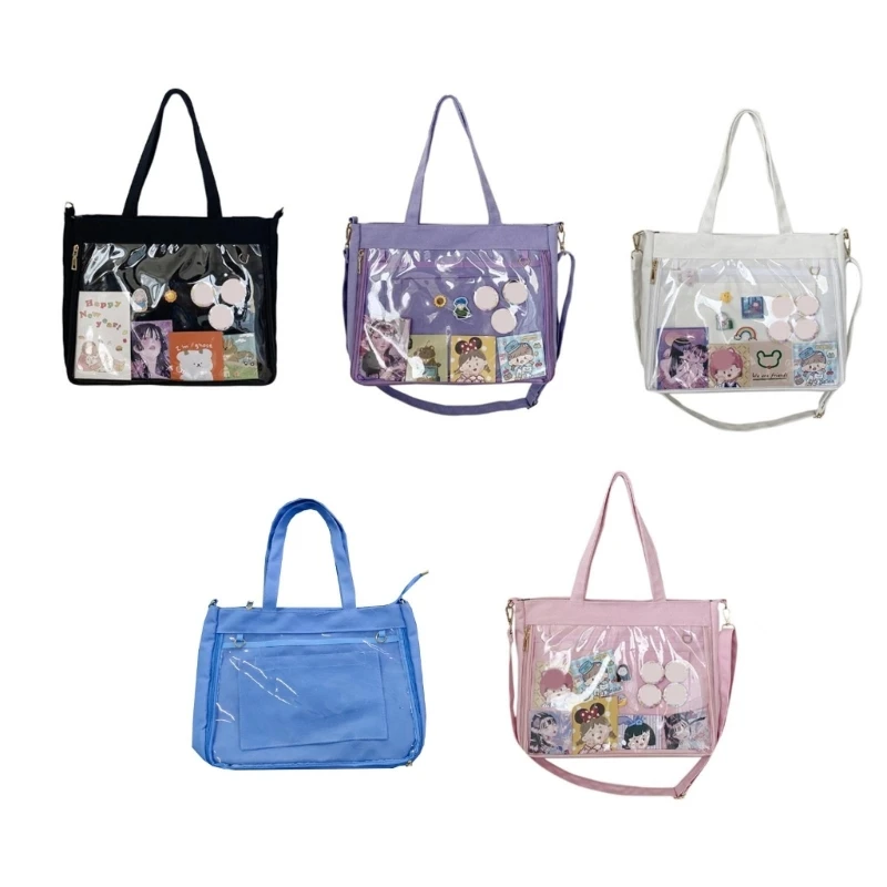 

Harajuku Uniform Itabag Shoulder Bags Women Japanese Transparent Crossbody Bag JK Canvas Girls Lovely Clear Tote Bag
