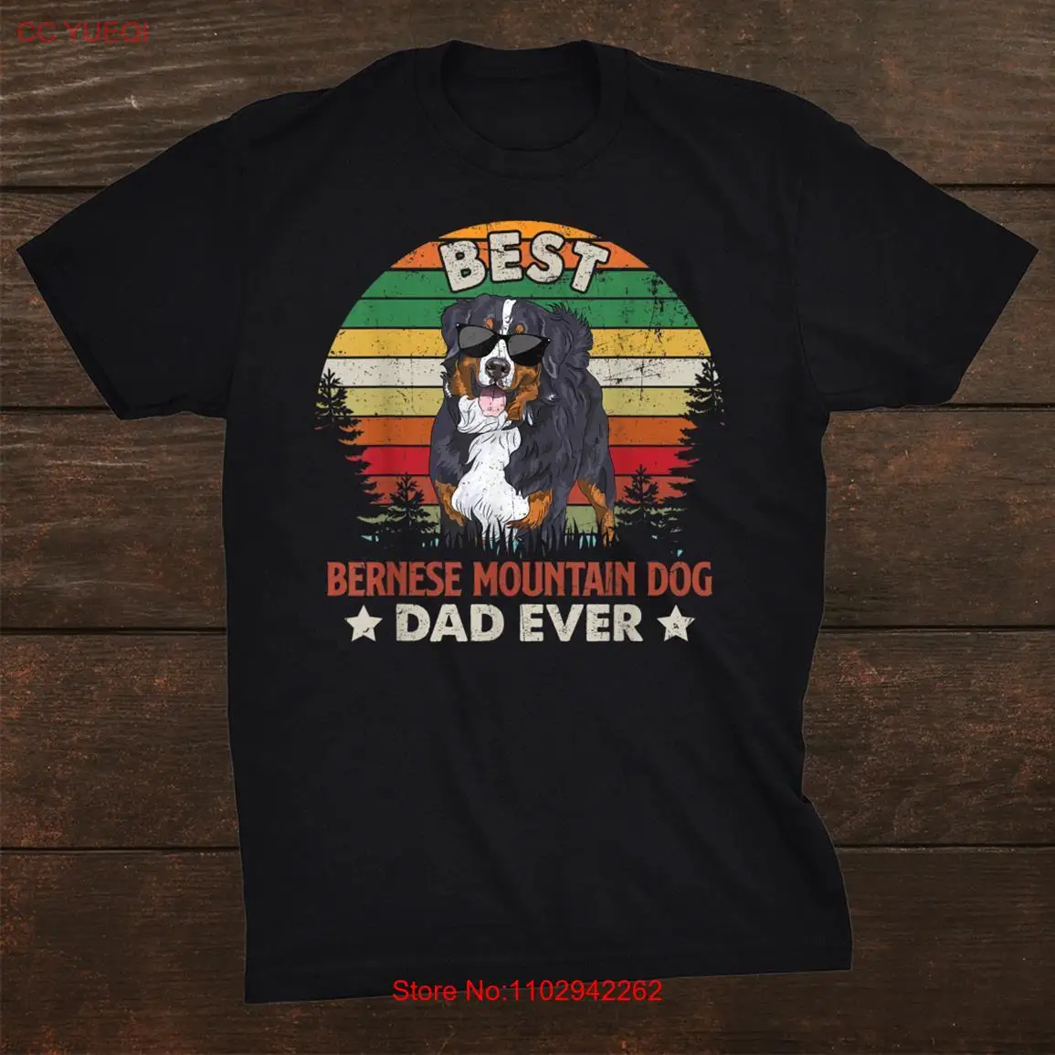 Лучшая Винтажная футболка в стиле ретро с изображением Бернского горного собаки