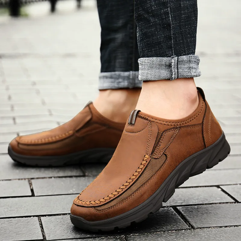 

Мужская повседневная обувь, бренд 2023, модные мужские лоферы, мокасины, дышащая обувь без шнуровки в стиле ретро, ​​мужские кроссовки, больш...