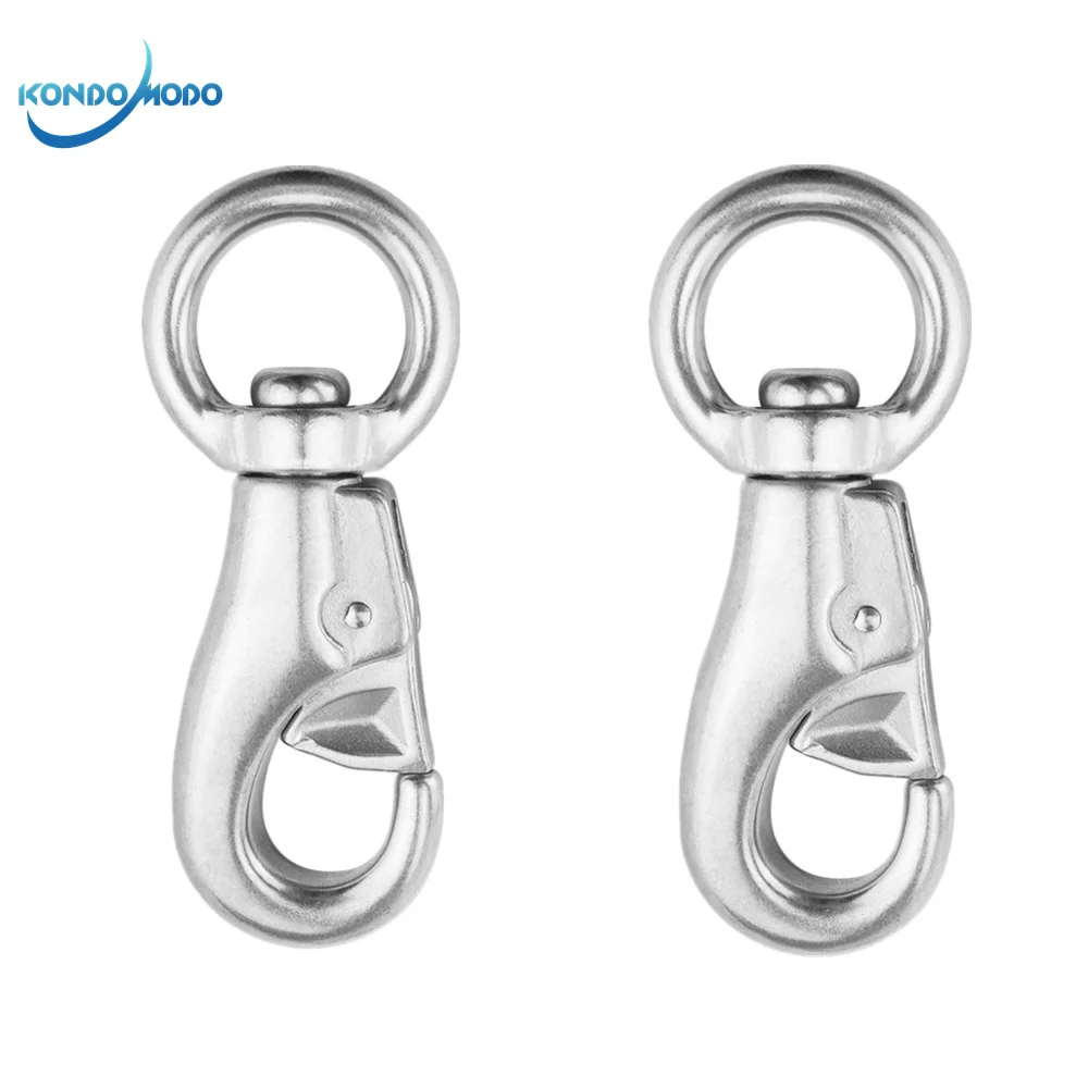 

2PCS Swivel Snap Hook Snap Shackle304 Stainless Steel 1000Lb Capacity Rated Indoor Outdoor Hanging Hammock Boat Rigging Hardware