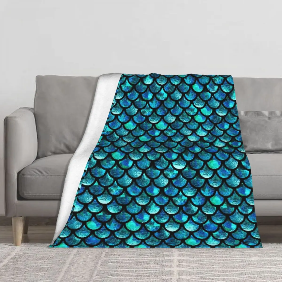 

Одеяло в виде русалки, бирюзовое, голубое, с принтом животных, толстые кровати, мягкое покрывало на заказ s