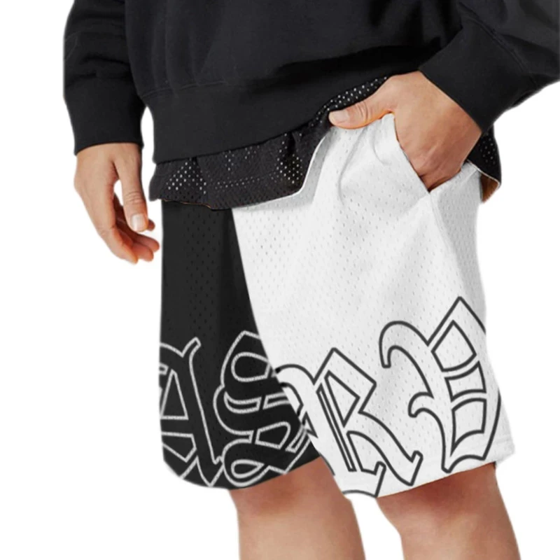

New Men Fitness Bodybuilding Shorts Man Summer Gyms Workout Male Breathable Mesh Quick Dry Sportswear Jogger Beach Short Pants