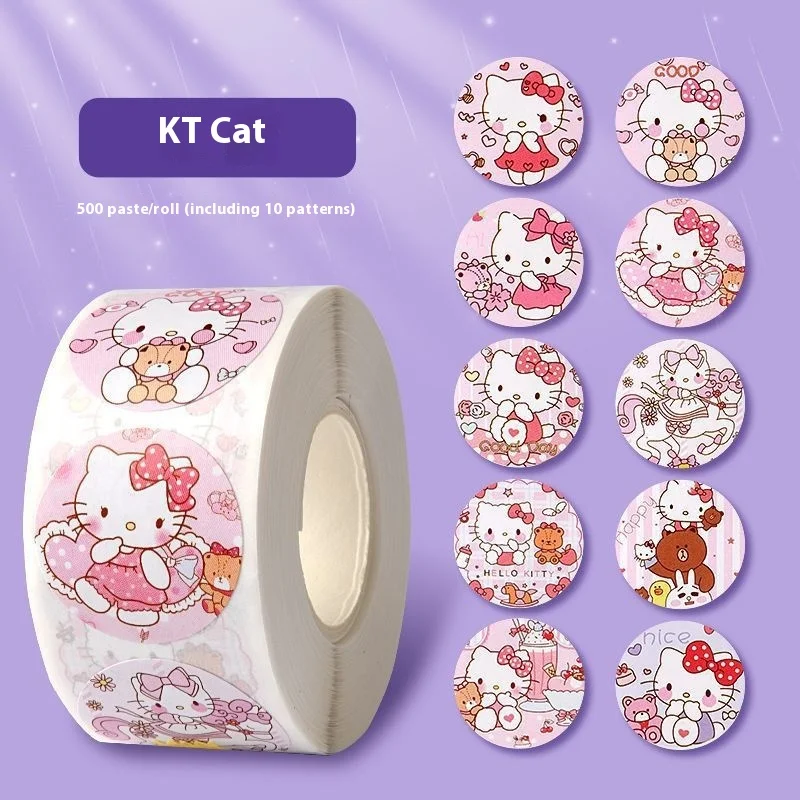 Sanrio 500 шт. стикер Hello Kitty мультфильм Kawaii Мультфильм Kuromi My Melody детский дневник бонус
