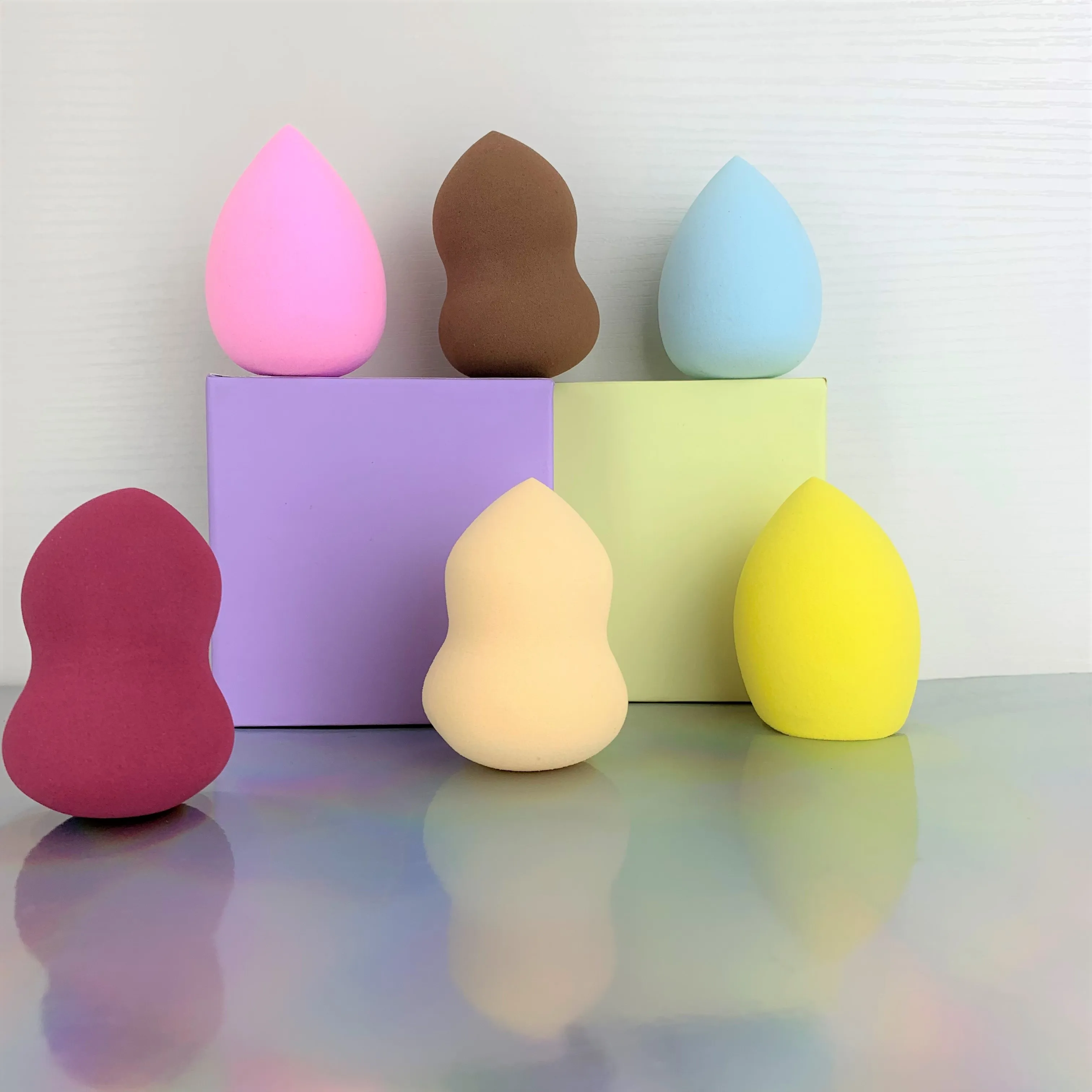 

6pcs Makeup Sponge Powder Puff Dry and Wet Combined Beauty Cosmetic Ball Foundation Powder Puff Bevel Cut Make Up Sponge Tools