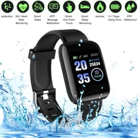 smart watch 116plus universal fitness tracker blood pressure walking heart rate monitor sport watch wristwatch for men and women