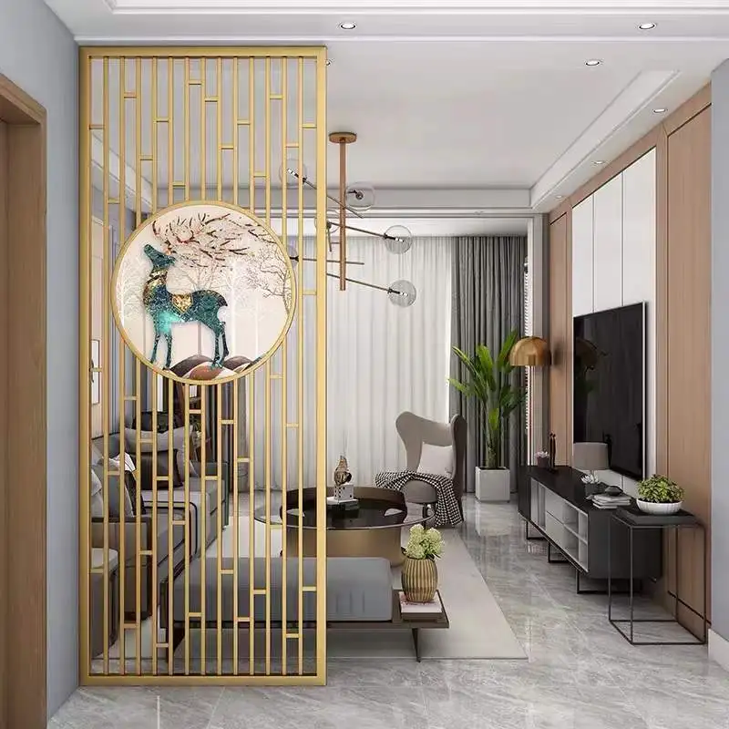 

Modern Qingshe Steel Art Titanium Screen