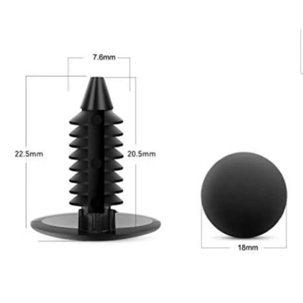 

Plugs Bumper Clips Set Of 4 7mm Hole Accessories Black Cover Holes License Plate Parts Plastic Durable Practical