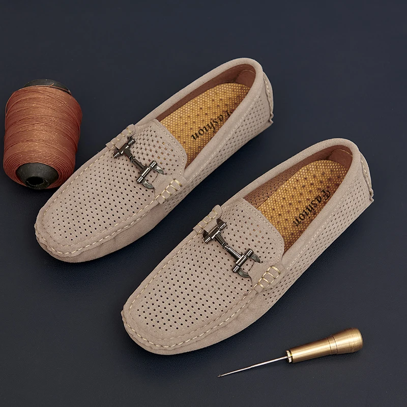 Men Summer Breathable Shoes Loafers men 