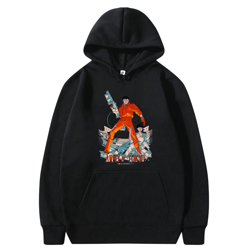 

Толстовка Akira с аниме-принтом, японское аниме, модная уличная одежда в стиле Харадзюку, мужские повседневные худи, топы, Свитшот оверсайз для...