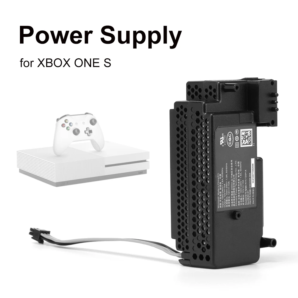 

Power Supply for Xbox ONE X/Xbox ONE S Console Replacement 100-240V Internal Power Board Charger Adapter Accessories