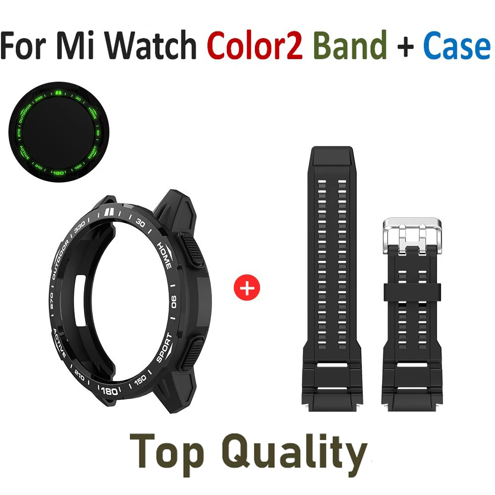 Ремешок и защитный чехол 2 в 1 для Mi Watch Color2 сменный Браслет наручных часов Xiaomi color2