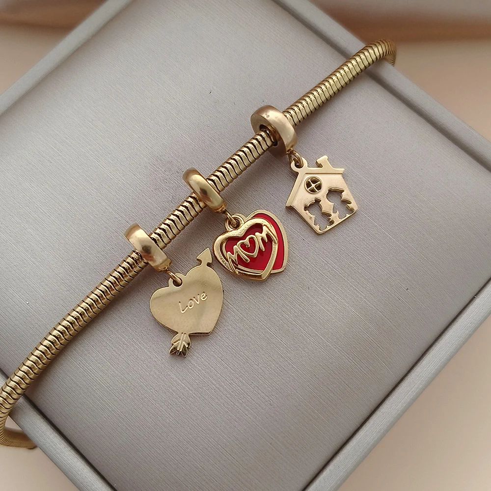 3 шт./партия бусины-подвески из нержавеющей стали