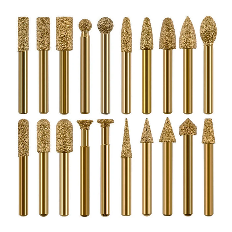 

6/8/10MM Vacuum Brazed Diamond Grinding Head Cast Iron polishing Carving Tools for Concrete Ceramics Materials Carved Grinding