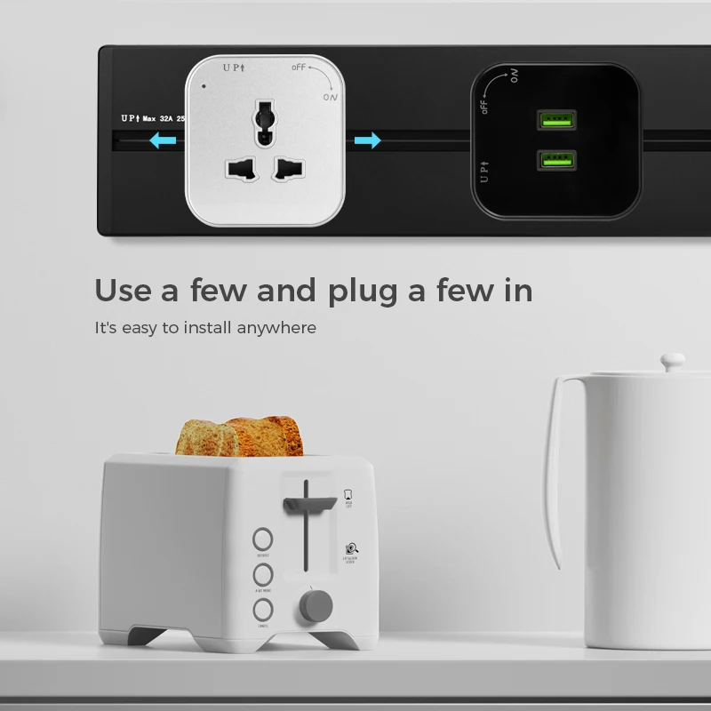 Фото Квадратный переходник для электрической розетки Usb, универсальный пластиковый штекер, кухонные аксессуары розетка розетка с usb одноразка розетки электрические для кухни кухонные принадлежностиaccessories розетка в ст №4
