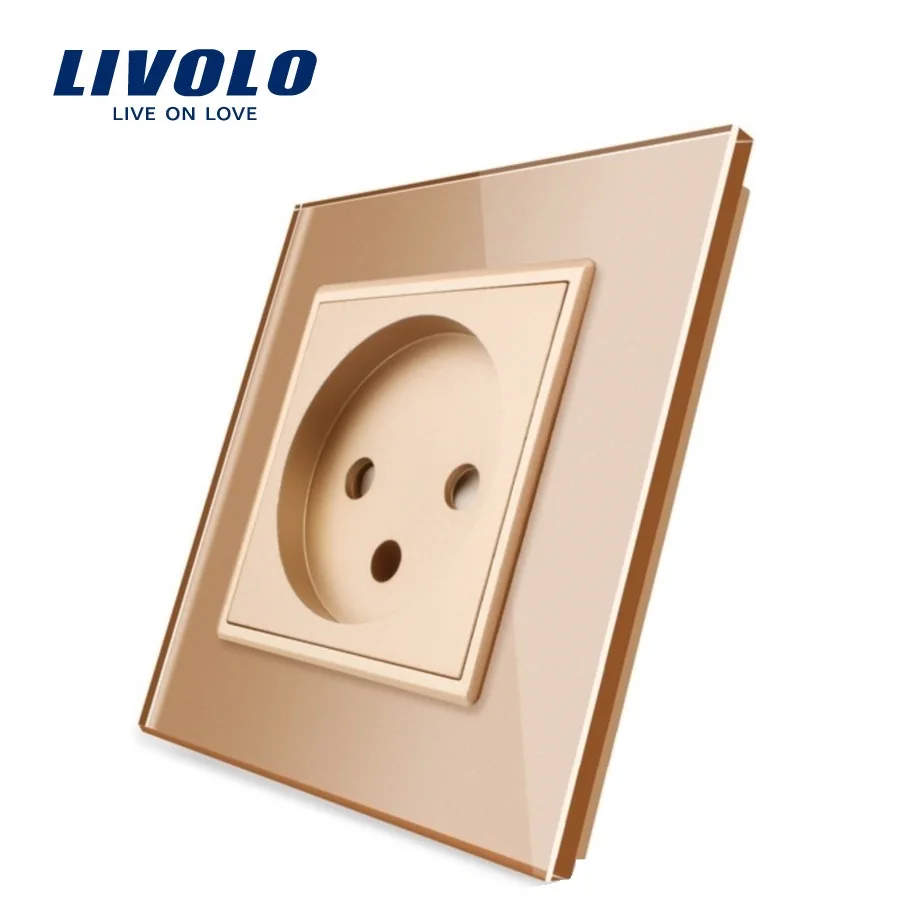 

Livolo EU Standard Israel Power Socket, Crystal Glass Panel,100~250V 16A Wall Power Socket,C7C1IL-13,no logo