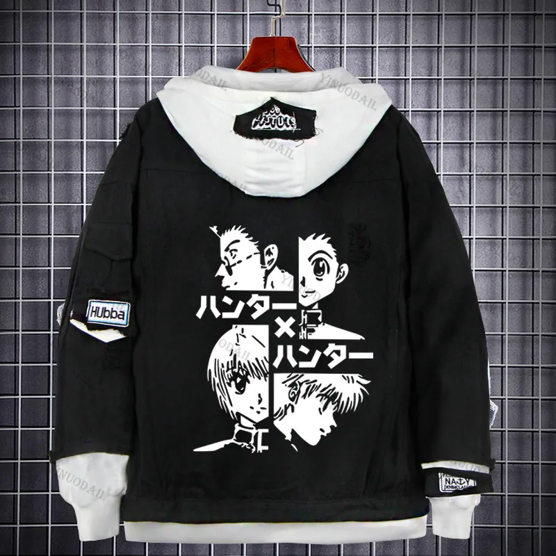 Джинсовая куртка Killua Zoldyck HUNTER×HUNTER уличная одежда Аниме Fifures джинсовые костюмы для