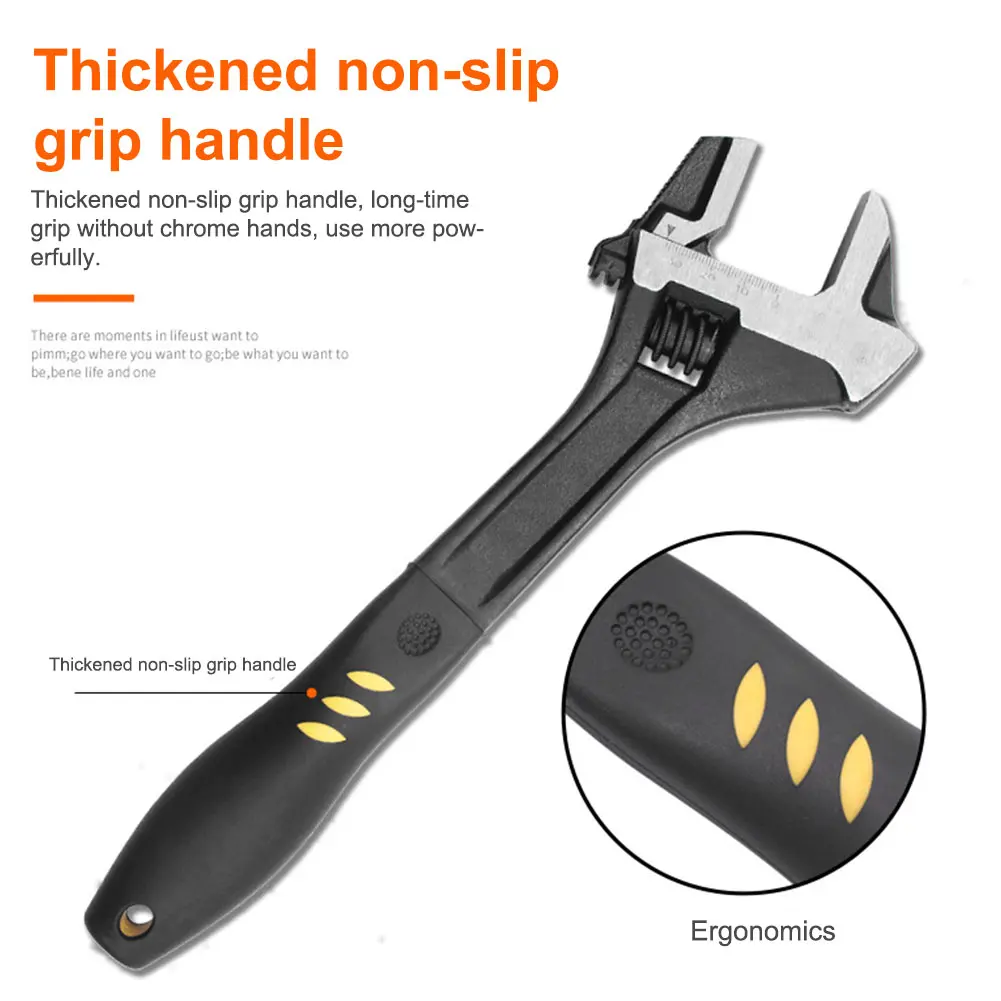 

Hand Tool Bike Removable Head Multifunctional Spanner Home Ergonomic For Pipe Rapair Durable Non Slip Adjustable Wrench Screws