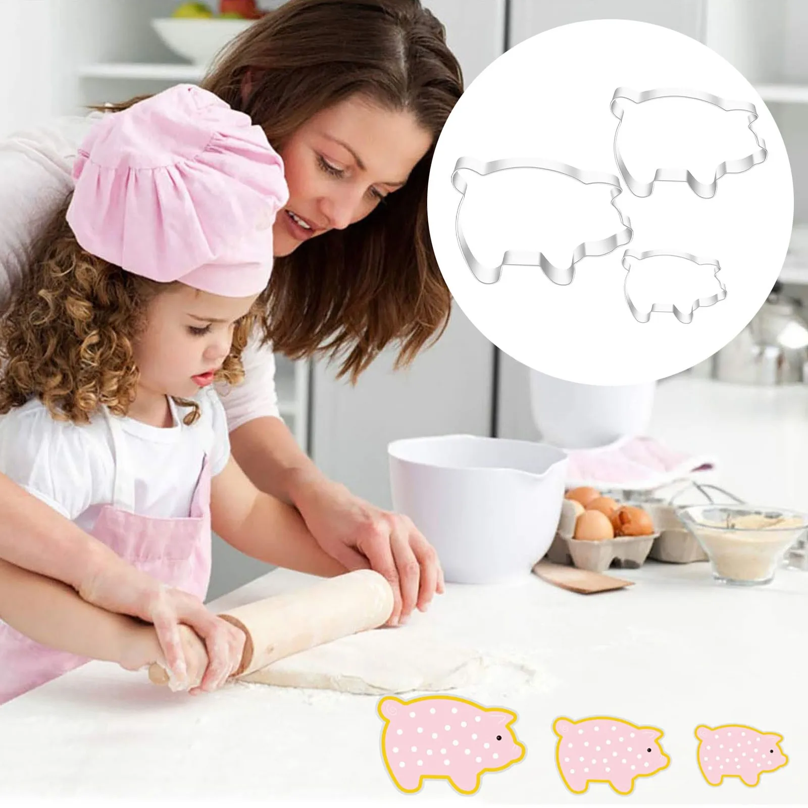 Набор инструментов для выпечки сделай сам в форме свиньи из нержавеющей стали