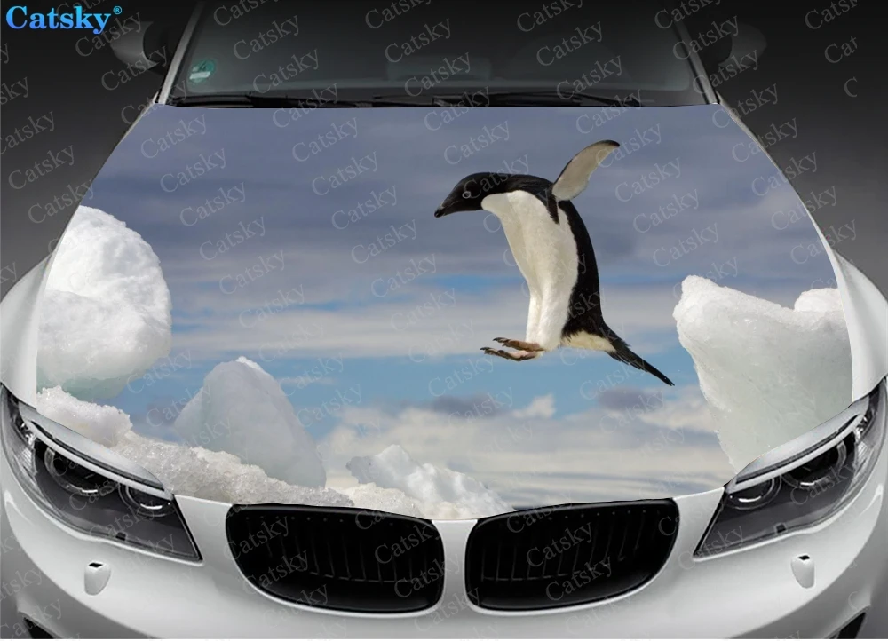 Индивидуальная защитная виниловая наклейка на капот автомобиля прыгающие