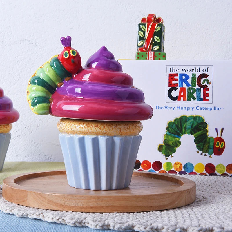 

American Eric Carle The Very Hungry Caterpillar Ceramic Rotating Music Box Birthday Music Box Children's Room Decor Gift