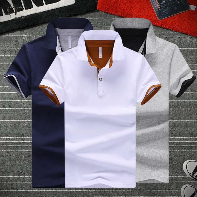 

Brand Men's Polo Shirt High Quality Men Cotton Short Sleeve Shirt Brands Clothing Jerseys Summer Stand Collar Mens Polo Tops 5XL