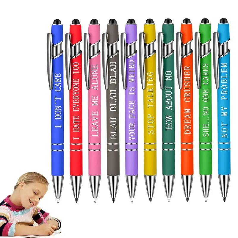 

Motivational Pens Encouraging Ballpoint Pen Set 10 Pieces Pen Inspirational Ballpoint Pen With Stylus Tip Motivational Messages