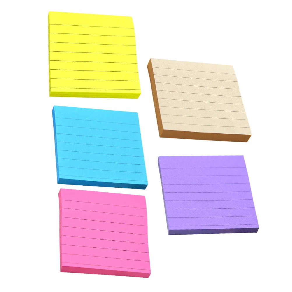 

Striped Note Paper Adhesive Memo Pads Macaron Post Memos Office Student Notes Notepads Notebook stationery