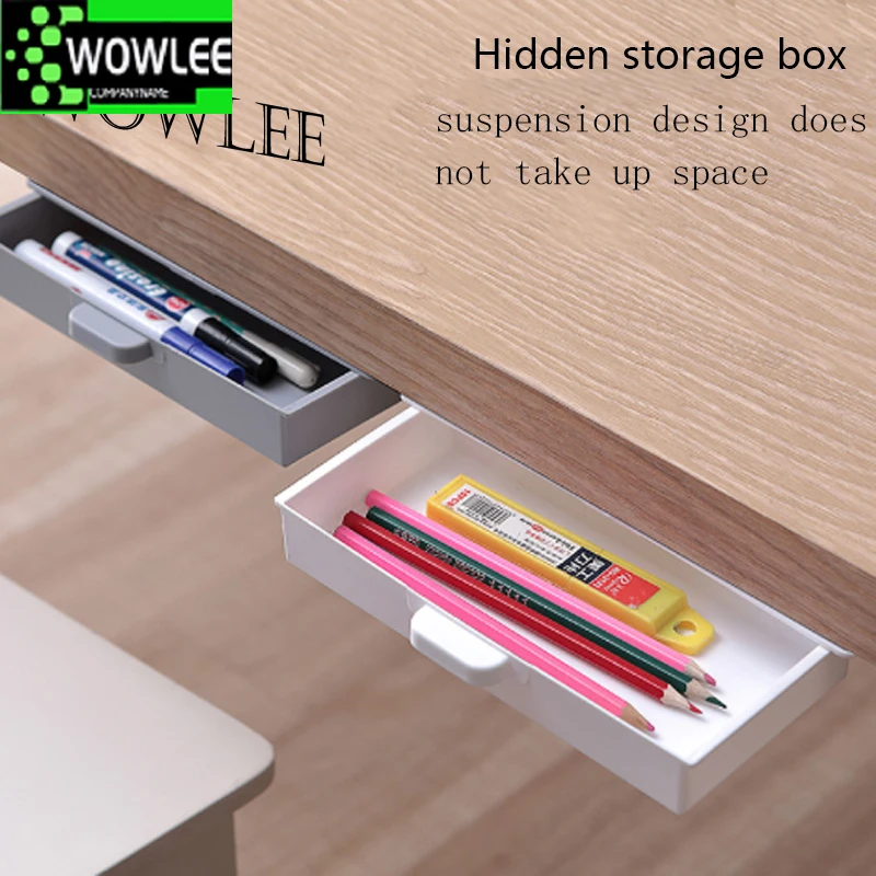 Ящик для хранения под столом невидимый ящик с нижней пастой отделкой креативный