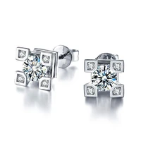 2022 trend womens stud earrings round cubic zirconia high quality wedding engagement party daily wear versatile jewelry