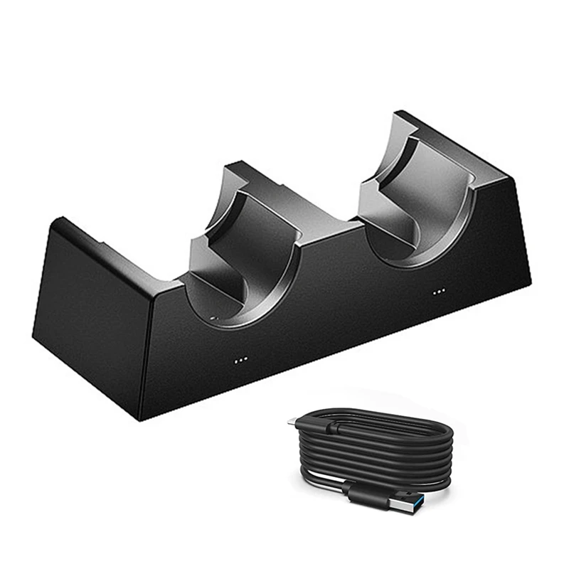 

Быстрое зарядное устройство для Oculus Quest 2, двойная зарядная док-станция с индикатором порта зарядки, зарядное устройство виртуальной реальн...