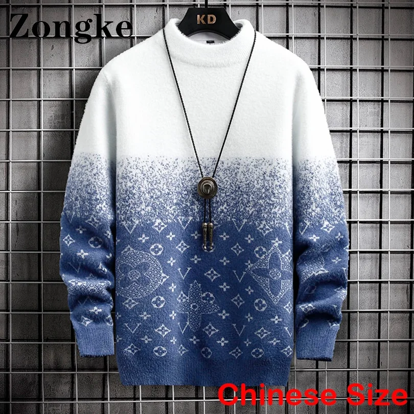

Zongke Designer Fall Sweater Men Knitted Sweaters For Mens Designer Clothes Pullover Men Knitwear 2XL 2022 Autumn New Arrivals