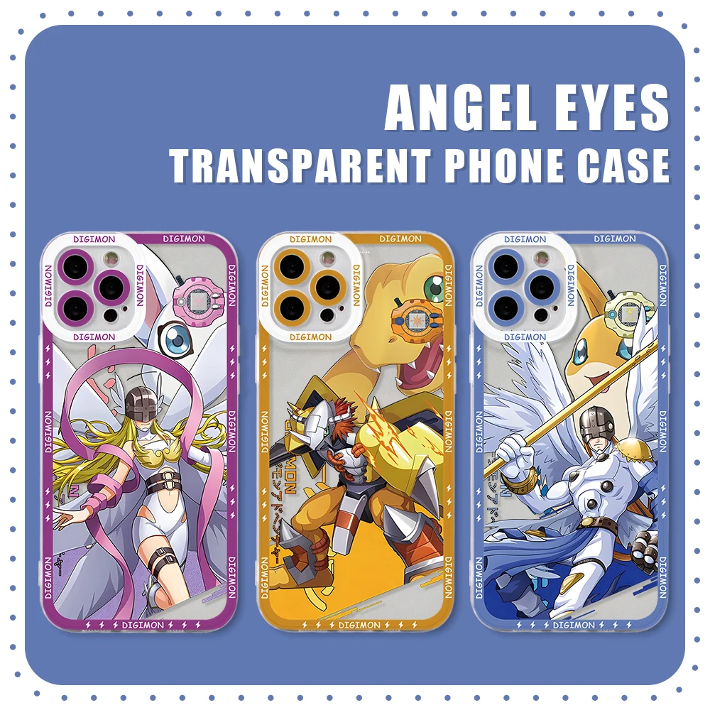 Digimon Gabumon Angemon Phone Case for Xiaomi Redmi 14C 13C 12C 10C 9C A3 Note 13 12 11 10 9 Pro Plus 4G 5G Clear Soft Cover