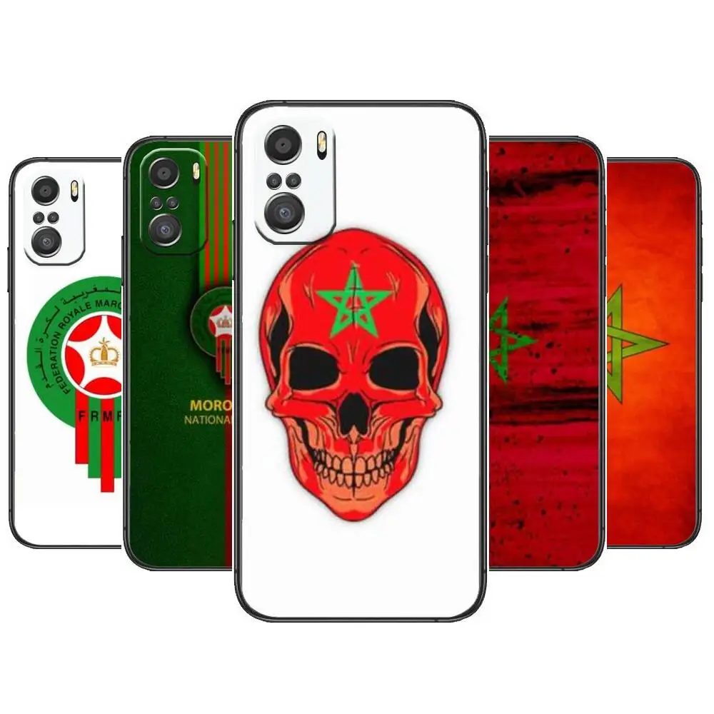 

Morocco Flag Phone Case For xiaomi redmi 11 Lite pro Ultra 10 9 8 MIX 4 FOLD 10T Black Cover Silicone Back Prett