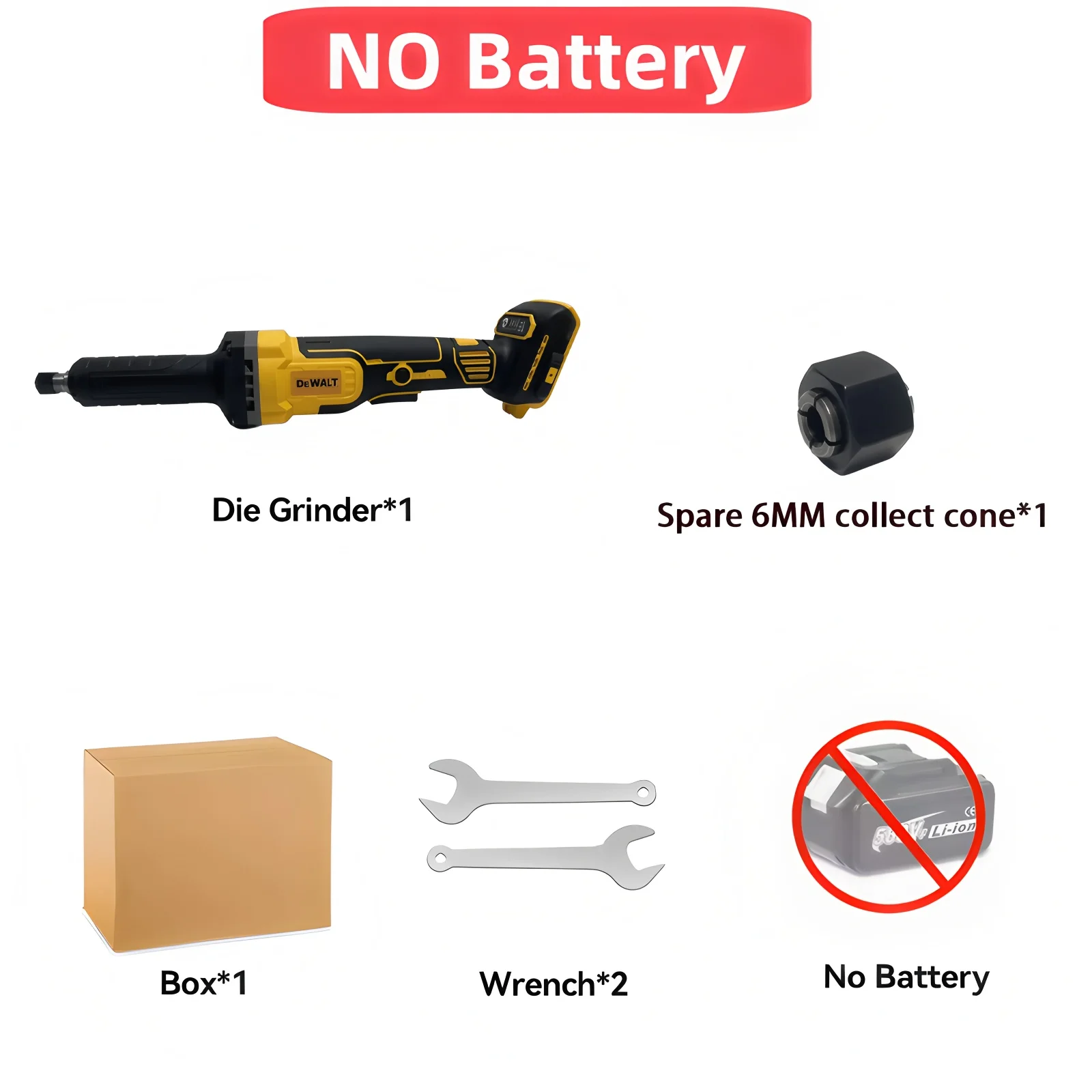 4-скоростная бесщеточная аккумуляторная угловая шлифовальная машина 6 мм, шлифовальная машина для полировки, роторный электрический гравировальный инструмент, подходит для батареи DeWALT 20 В