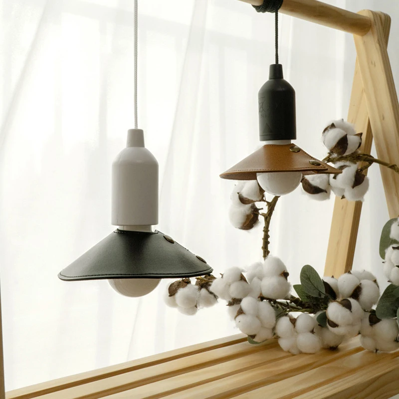 

Кожаный абажур из искусственной кожи