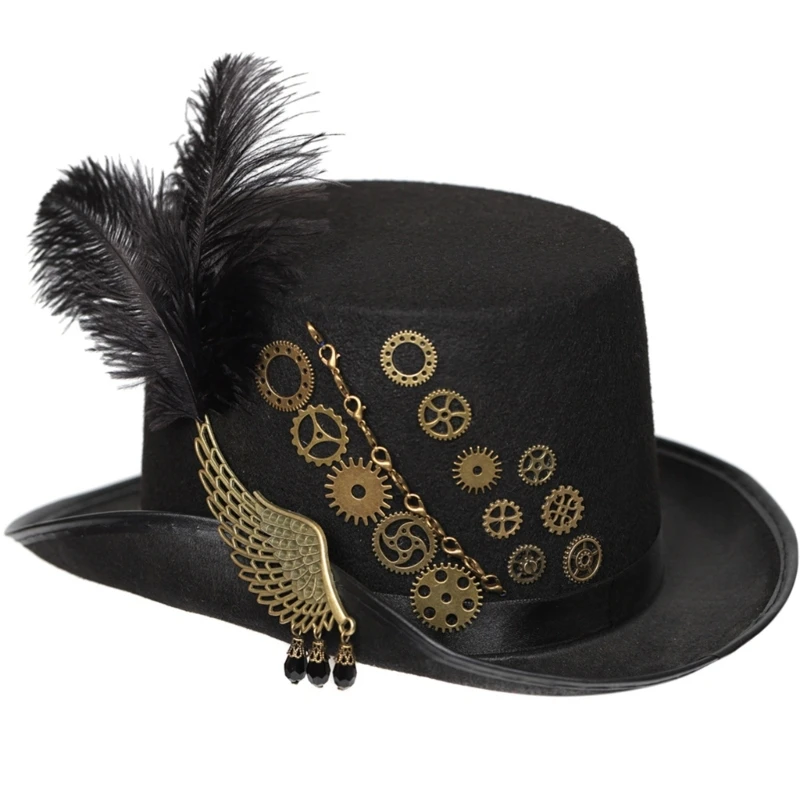 

Steampunk Bowler Hat Steampunk Top Hat With Gears Gay Top Hat Jazz Hat Steampunk Fedora Hat Costume Carnival Nightclub