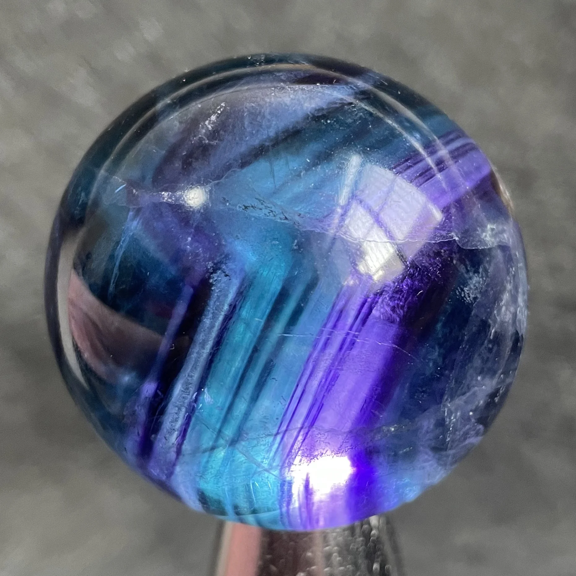 

196g Natural Stone Fluorite Rock Polished Crystal Ball Quartz Sphere Feng Shui 2022 Decoration Gift Reiki Healing