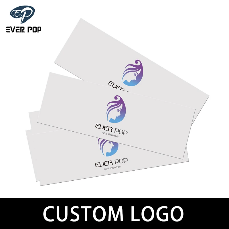 

Custom Logo Wig Sticker Hair Sticker self-adhesive stickers, 100% virgin women hair extenstion packaging wrap paper stickers