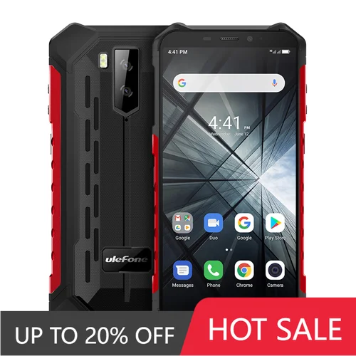 

Ulefone Armor X3 IP68 Waterproof smartphone 5.5 inch Android 9.0 MTK6580 Quad Core 2GB+32GB 5000mah 3G rugged phone