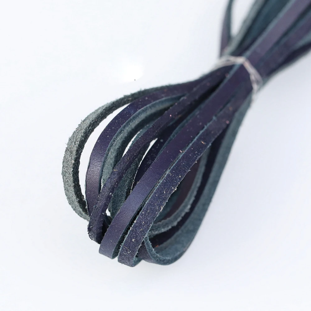 Кожаный шнур плоский cordão de couro masculino