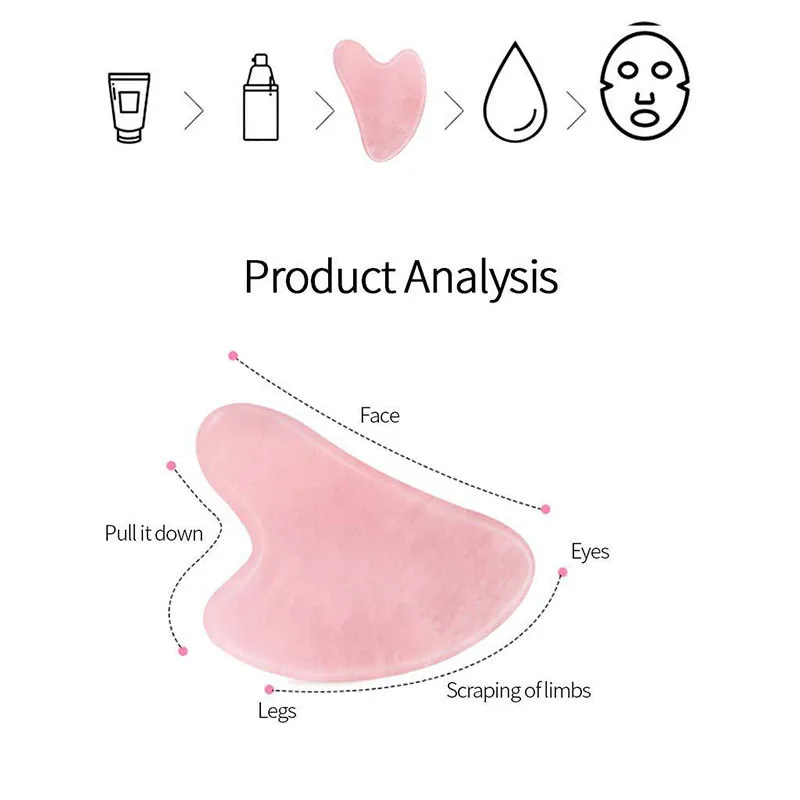 Массажный скребок гуаша для лица шеи и кожи инструмент точечного массажа крови