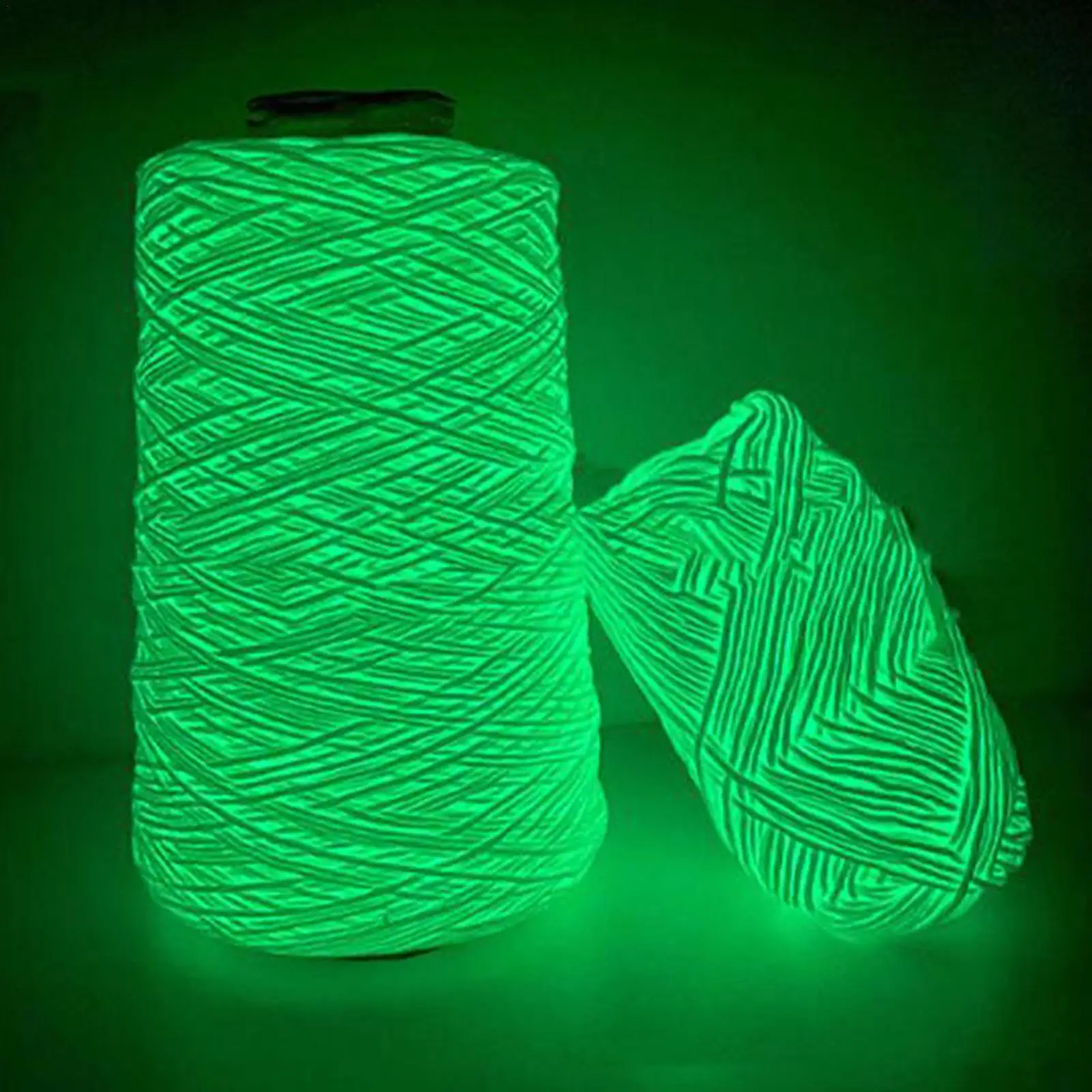 50M Novel Luminous Functional Yarn Glow In The Dark Polyester Chunky Yarn For Sewing Handmade Knitted Accessories Knitting