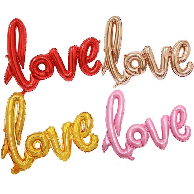 

LOVE Letter Foil Balloon Wedding Valentines Day Birthday Party Decorations Wife Lover Romantic Bride Balloons Surprise Gift