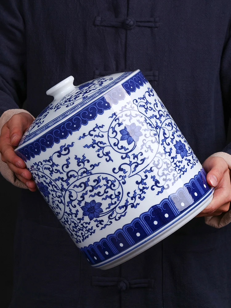 

Large Tea Caddy Storage Bin Round Japan Travel Coffee Canister Ceramic Storage Jar Tea Caddy Caja De Te Kitchen Accessories