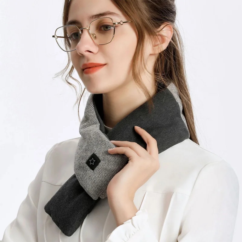 

Scarf shawl warm pure color scarf 2022 winter supply electric heating scarf for men and women USB heating without power bank
