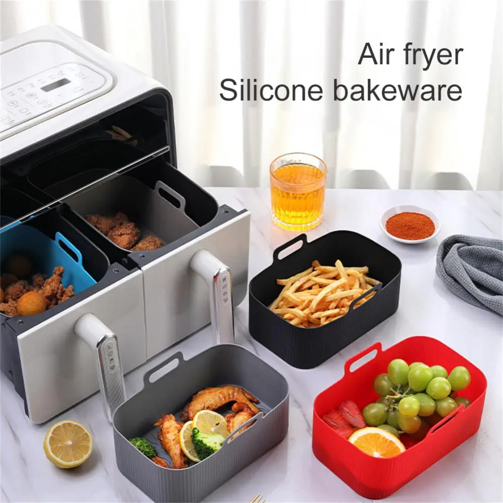 

Silicone Airfryer 3d Safe Cooking Air Fryers Oven Baking Tray 2 Types Fried Chicken Basket Mat Mold Airfryer Oven Baking Tray