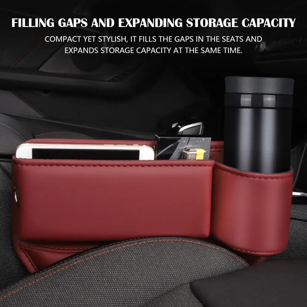 

Car Seat Storage Pocket Crevice Filler Box Key Phone Accessories Organizer Coin Cup Storage Wallet Interior Beverage Ca M9O0