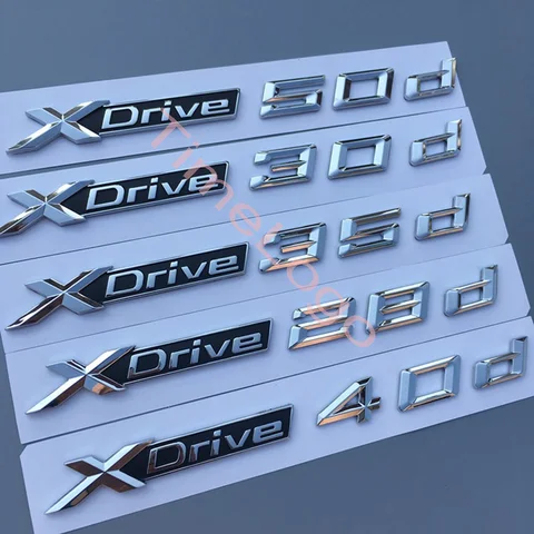 Наклейка XDrive 18d 20d 28d 30d 35d 40d 48d 50d для BMW X1 X3 X4 X5 X6 X7, 1 шт.
