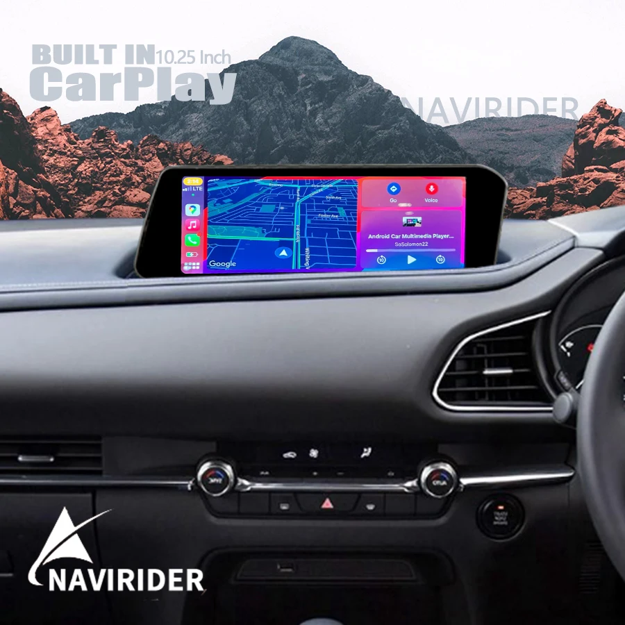 10 25 дюймовый автомобильный радиоприемник для Mazda 3 CX-30 2020 Android 13 Qled экран головное